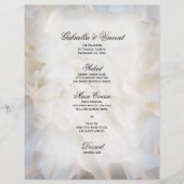 White Carnance Floral Wedding Menu (Voorkant)