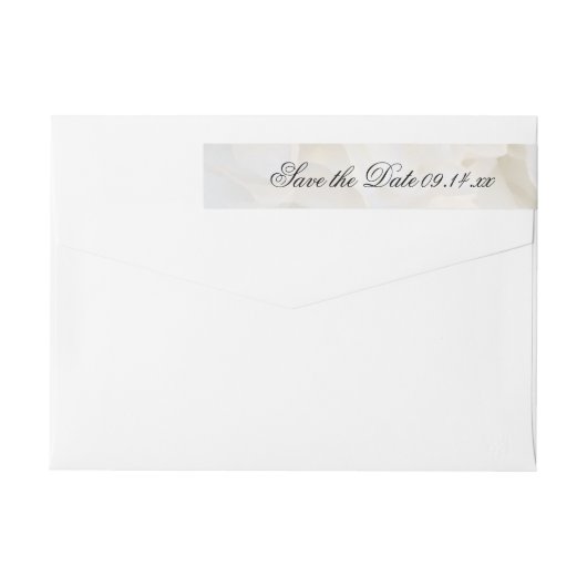 White Carnance Floral Wedding Save the Date (Achterkant)