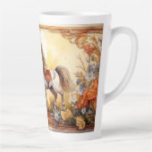 White Carousel Horse Latte Mok (Rechts)