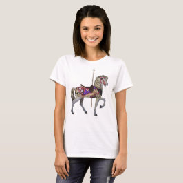 White Carousel Horse T-shirt