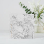 White Carrara Marble Gold Classic - op maat (Staand voorkant)