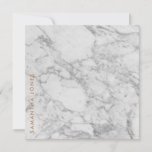 White Carrara Marble Gold Classic - op maat (Voorkant)