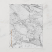White Carrara Marble Gold Classic - op maat Briefkaart (Voorkant)