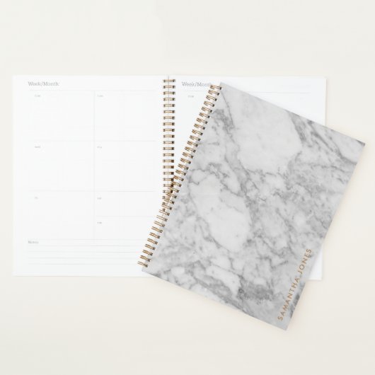 White Carrara Marble Gold Classic Personalised (Devant avec enveloppe)