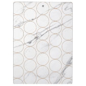 White Carrara Marble Gold Pattern Classic Modern Klembord (Achterkant)