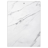 White Carrara Marble Gold Script Classic Modern Klembord (Achterkant)