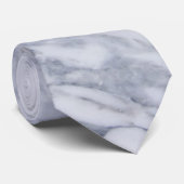 White Carrara Marble Wedding Groomsmen Stropdas (Opgerold)