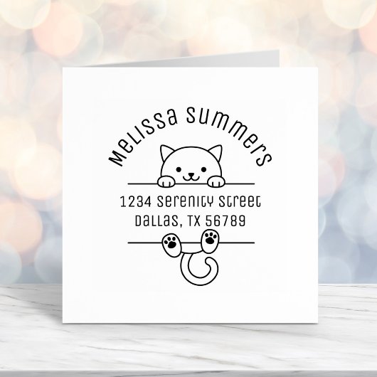 White Cat Arch Adres 2 Zelfinktende Stempel