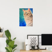 White Cat Art Print (Thuiskantoor)