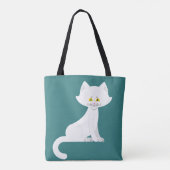 White Cat Canvas tas (Achterkant)