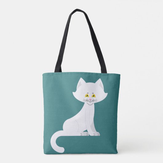 White Cat Canvas tas (Achterkant)