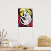 White cat, Franz Marc Poster (Keuken)