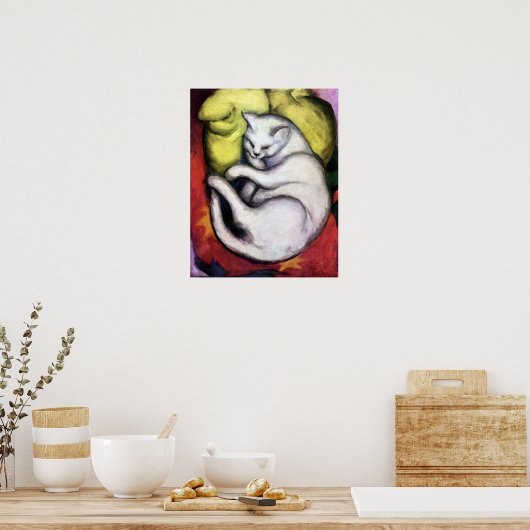 White cat, Franz Marc Poster (Keuken)