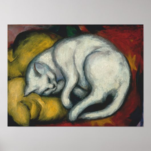 White Cat, Franz Marc Poster (Voorkant)