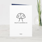 White Cat Kerstmis Kaart (Achterkant)