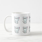White Cat Kitten Design – Schattig Dierenvriend Koffiemok (Links)