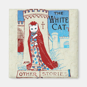 White Cat Magnet Magneet