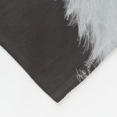 White Cat met Butterfly Bell Jar Fleece Deken (Hoek)