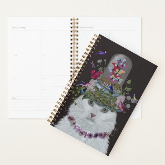 White Cat met Butterfly Bell Jar Planner (Display)