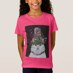 White Cat met Butterfly Bell Jar T-shirt