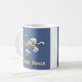 White Cat Mischief Maker Coffee Mok (Voorkant links)