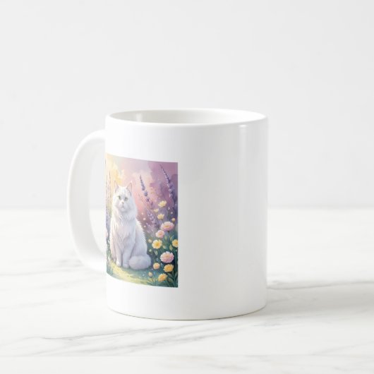 White Cat Mug – You Are Safe Here (Devant gauche)