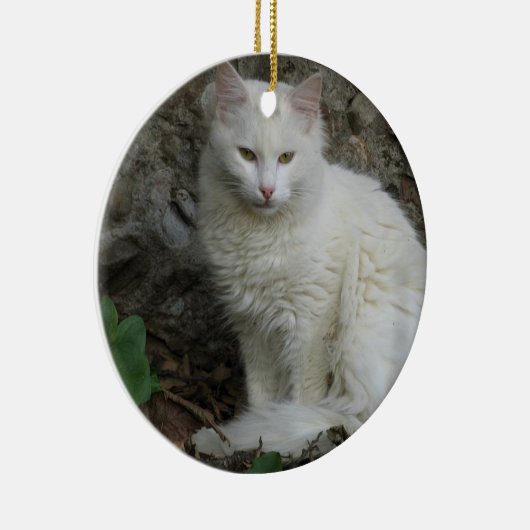 White Cat Ornament (Rechts)