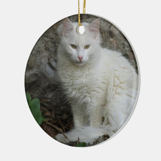 White Cat Ornament (Links)
