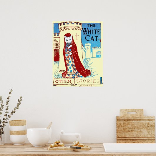 White Cat Print (Keuken)