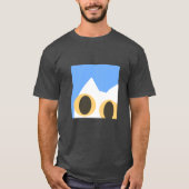 White Cat Sky Minimal T-Shirt (Devant)