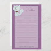 White Cat Stationery Briefpapier (Voorkant / Achterkant)