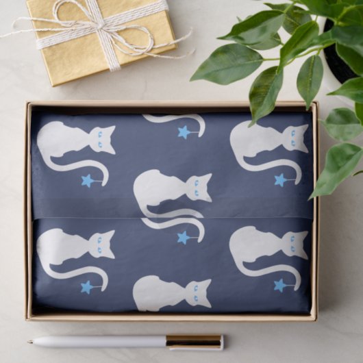 White Cat Tissue Paper Tissuepapier (Geschenk)