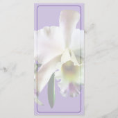 White Cattleya Orchids Wedding Menu (Achterkant)