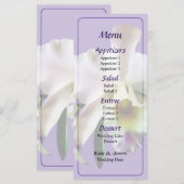 White Cattleya Orchids Wedding Menu (Voorkant / Achterkant)