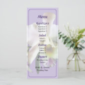 White Cattleya Orchids Wedding Menu (Staand voorkant)