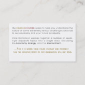 White CC Promo Card (Algemeen) Visitekaartje (Achterkant)