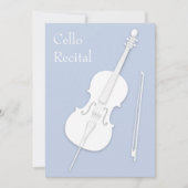 White Cello & Bow Music Overweging concert Bleek b Kaart (Voorkant)