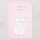 White Cello Custom Color Concert Program Insert (Voorkant / Achterkant)