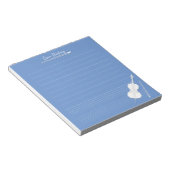 White Cello Specialized Music Lesson Dusky Blue Notitieblok (Schuin)