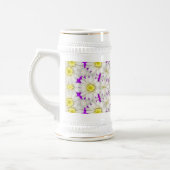 White Ceramic Beer Stein Mok (Links)
