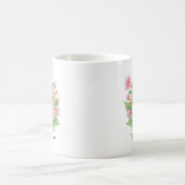 White Ceramic Personalized Mug with Floral Design  (Centre)