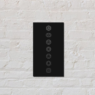 White Chakras Meditation Visitekaartje