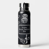 White Chalk Blackboard Elementary Music Teacher Waterfles (Links)