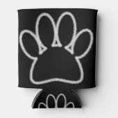 White Chalk Line Dog Paw Print Blikjeskoeler (Voorkant)