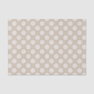 White Chalk Polka Dot Print Tissue Paper Tissuepapier