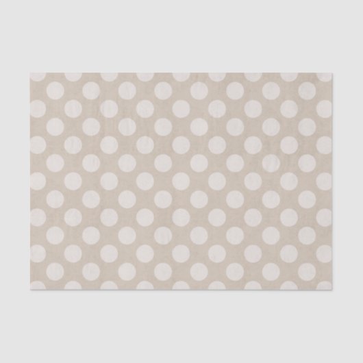 White Chalk Polka Dot Print Tissue Paper Tissuepapier (Voorkant)