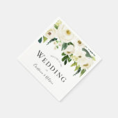 White Champagne Flowers Modern Wedding Reception Servet (Hoek)