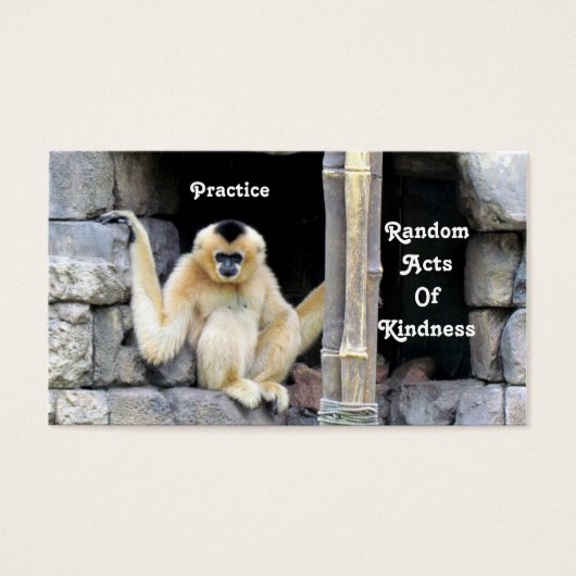 White Cheeked Gibbon Random Acts of Kindness Kaart (Voorkant)