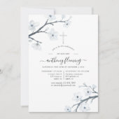 White Cherry Blossom Bevestiging Kaart (Voorkant)