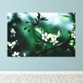 White Cherry Blossom Canvas Afdruk (Insitu (Houten vloer))